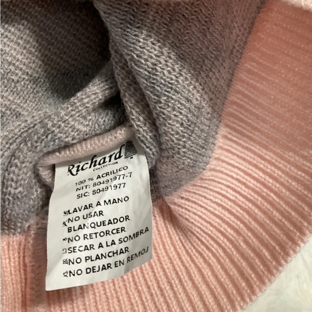 Trejidos Richard Women’s Size‎ S Sweater Vest Pink/Gray Heart Design - Picture 5 of 9